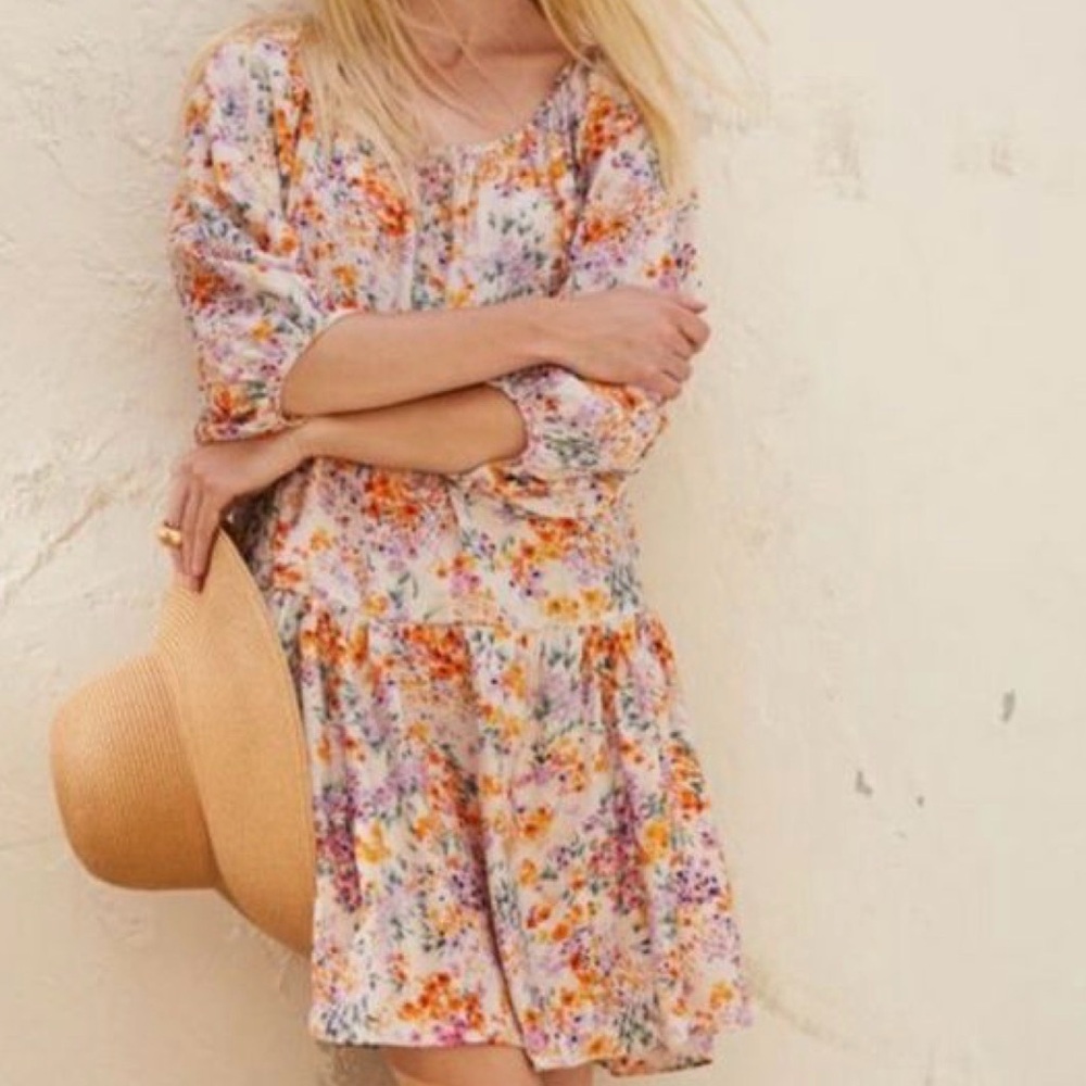 H&M Flowy Floral Shift Dress size Large